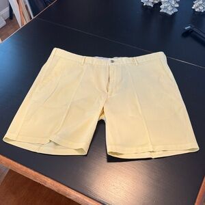 Peter Millar Soft Yellow Flat Front Shorts